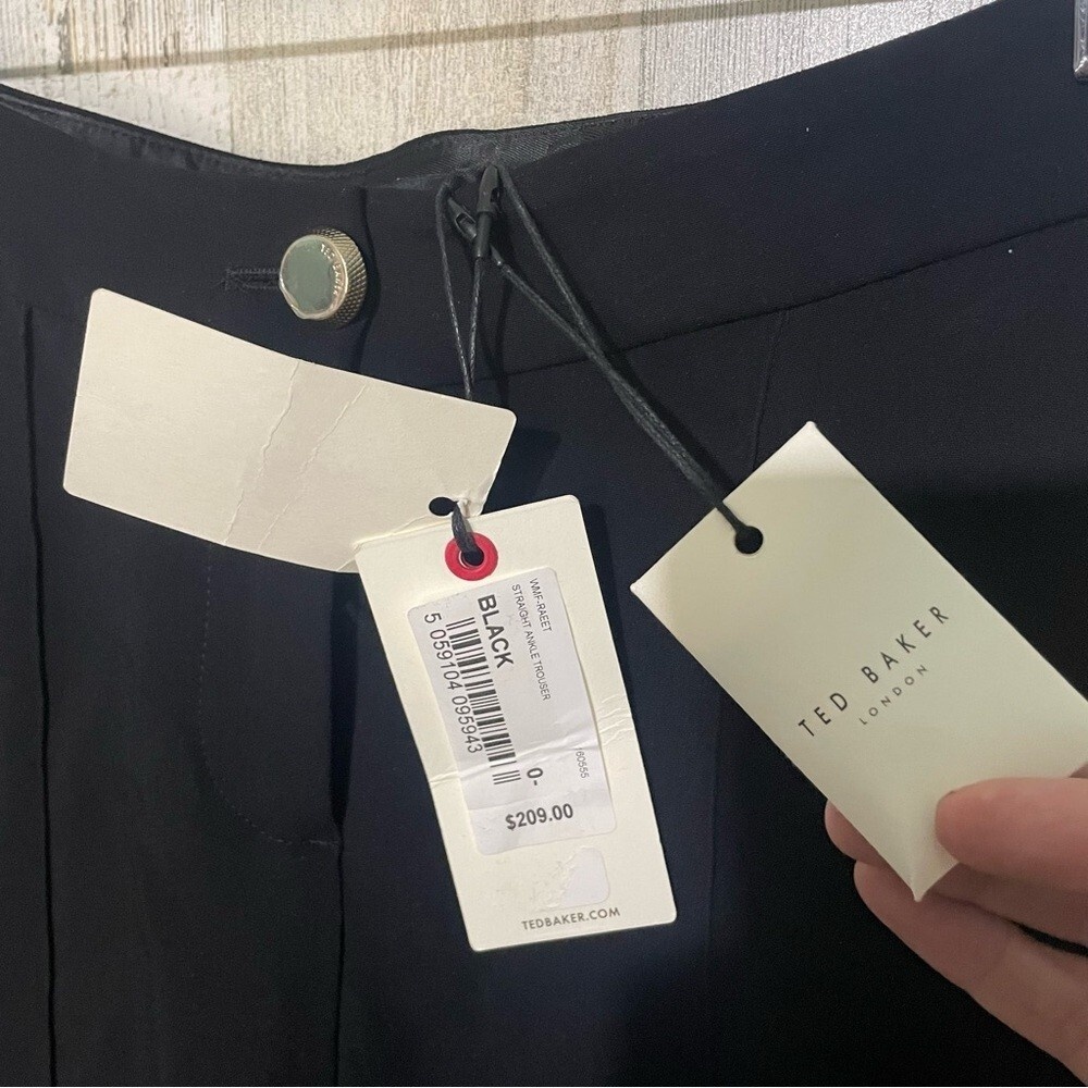 Ted Baker High Waist Straight Ankle Trouser size 0 - Black NWT - Picture 8 of 9